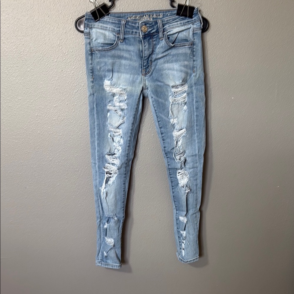 Women’s American Eagle Outfitters Jeggings Distressed Skinny Fit